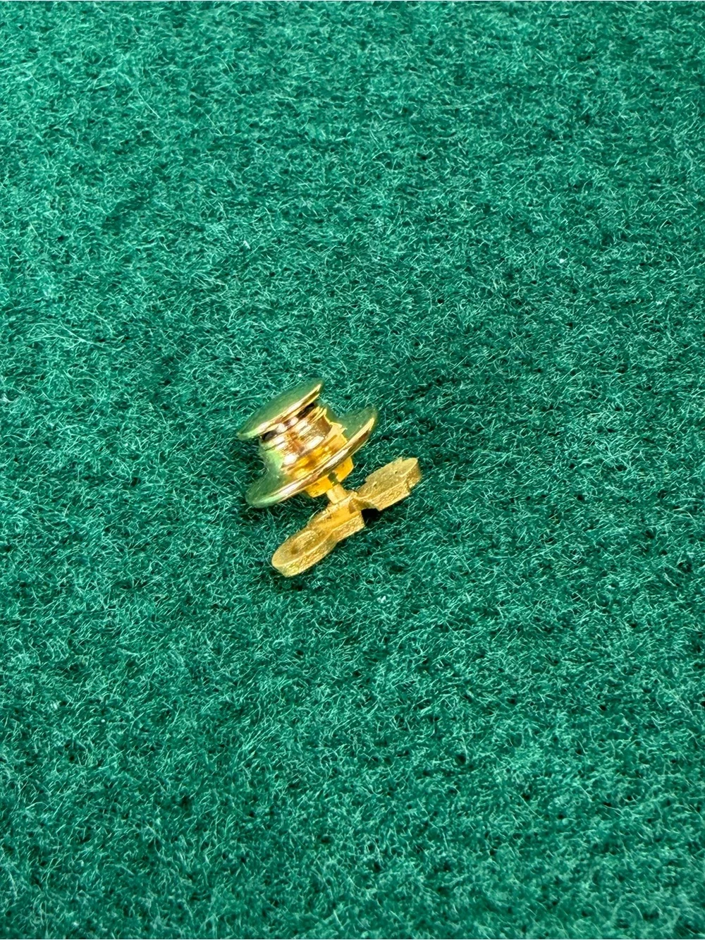 Phi Tau Gold Tone Greek Letter Fraternity Lapel Pin Tie Tack Clutch Back Vintage